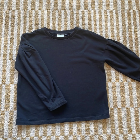 Crew Neck Sweater Puffy Sleeves - Picture 1 of 4